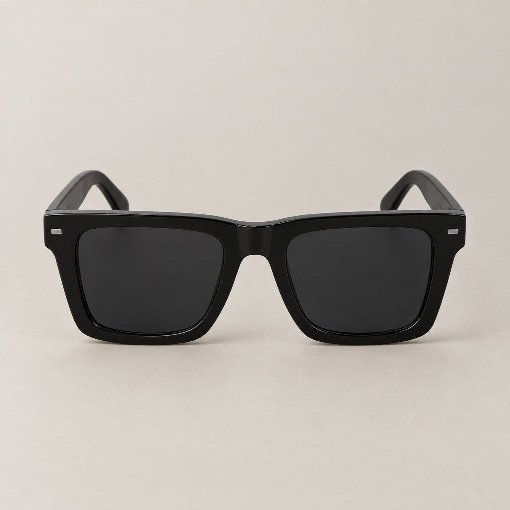 Bold square sunglasses in black