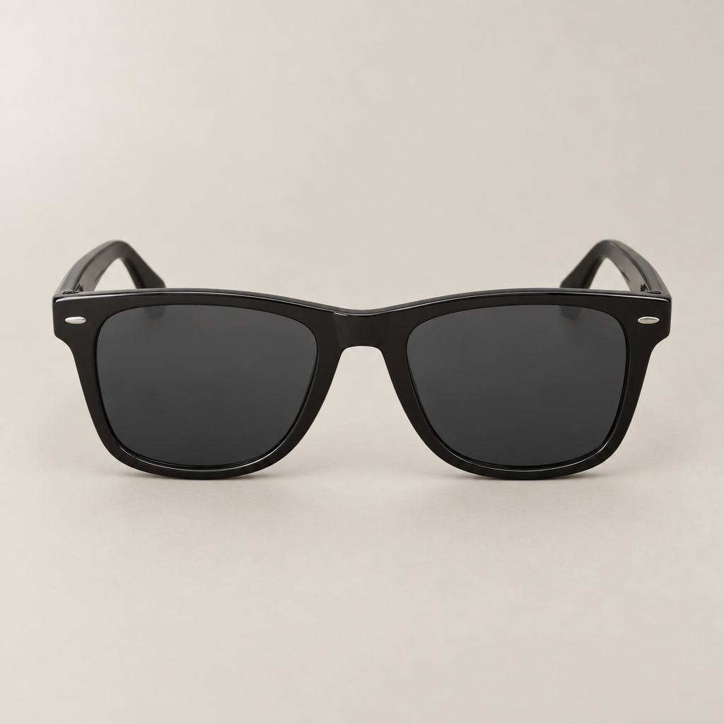 Classic wayfarer sunglasses in black