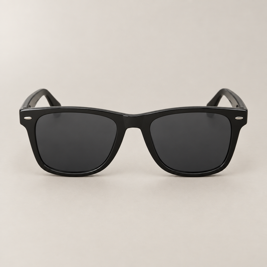 Classic wayfarer sunglasses in black
