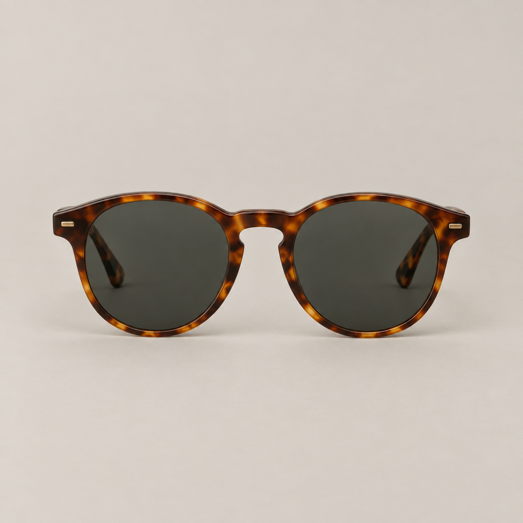 Keyhole round sunglasses in tortoiseshell